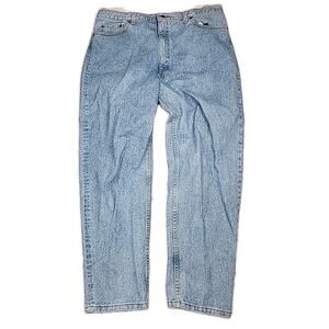 Vintage Levis 550 90's Y2K Jeans Light Wash Mens 40x32 Relaxed Made In The USA